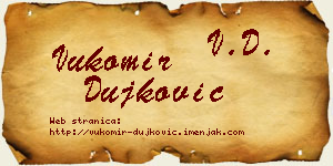 Vukomir Dujković vizit kartica